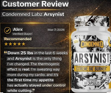 Arsynist Fat Burner Review: Customer testimonial showing 25lb weight loss and appetite control results.
