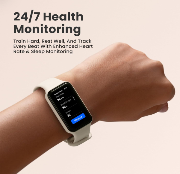 
Amazfit Band 7 Activity Fitness Tracker for Men Women, 18-Day Battery Life, Alexa Built-in, 1.47”AMOLED Display, 24H Heart Rate & SPO₂ Monitoring, 120