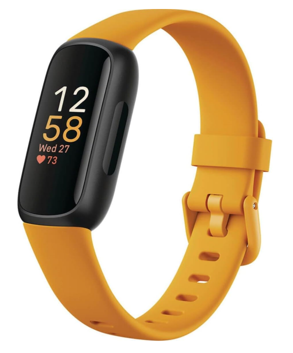 Fitbit Inspire 3 Health & Fitness Tracker with Stress Management, Workout Intensity, Sleep Tracking, 24/7 Heart Rate - 3-Month Google Health Premium Membership Included - Morning Glow/Black
