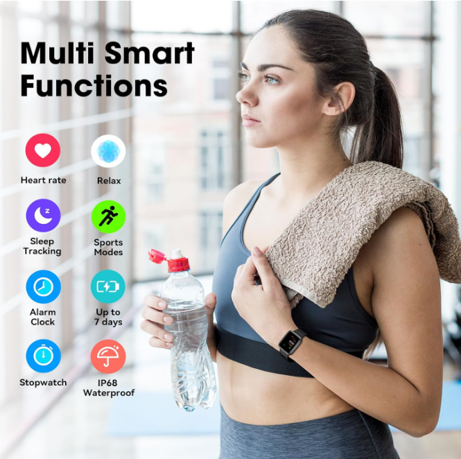 Fitness Tracker Comparison: best 2 you will love LIVIKEY Fitness Tracker Watch with Heart Rate Monitor, Activity Tracker with Pedometer, Sleep Monitor, Calories & Step Counter, IP68 Waterproof Smart