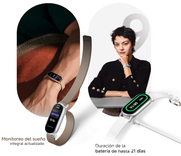 
XIAOMI Smart Band 9 Global Version (2024) 1.62 Amoled Display  233 mAh Battery  up to 21 Days of Battery Life  Over 150 Workout Modes  BT 5.4  50M
