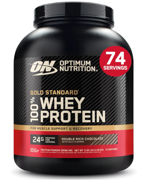 
Optimum Nutrition Gold Standard 100% Whey Protein Powder, Double Rich Chocolate, 5 Pound (Packaging May Vary